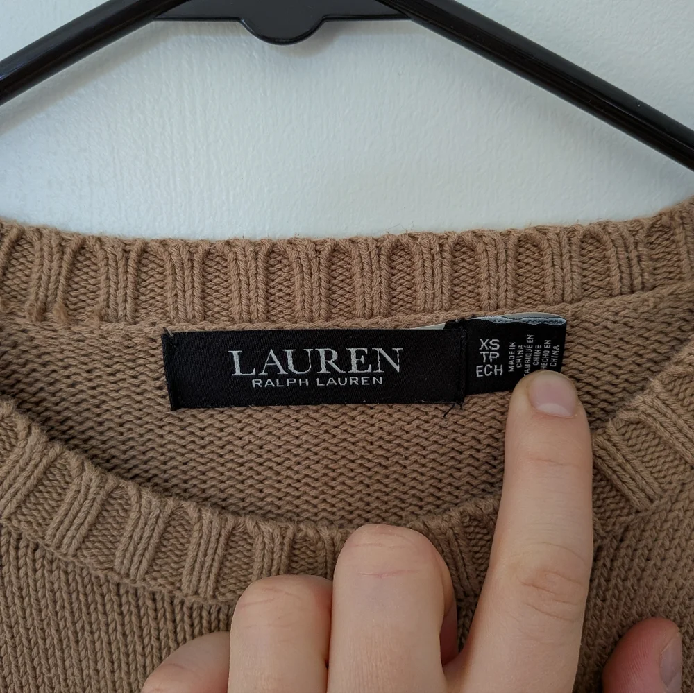 Ralph Lauren Tan Sweater with Dachshund Motif - Picture 2 of 3